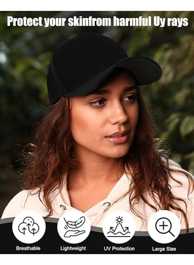 1PCS Men and Women Baseball Cap Plain Blank Adjustable Classic Baseball Hat Cap 100% Cotton Golf Dad Hat(Black) - Image 2