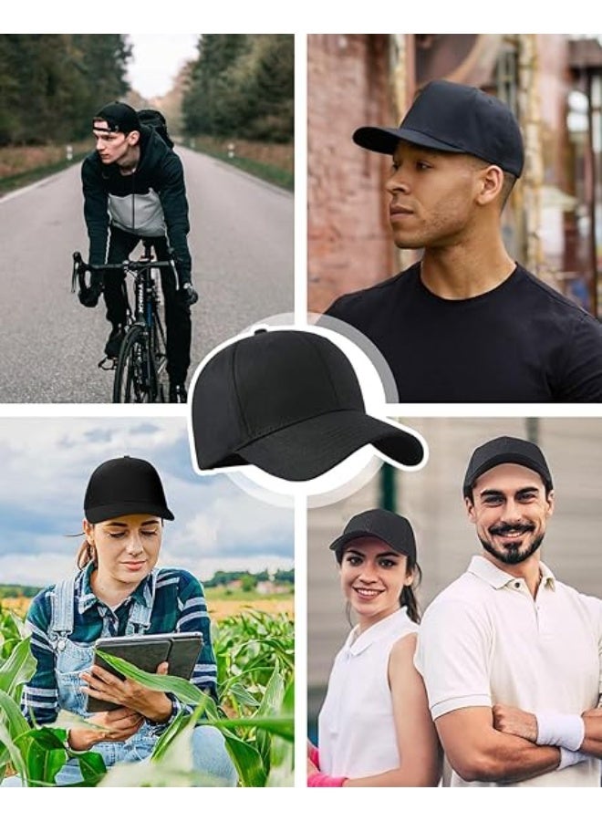 1PCS Men and Women Baseball Cap Plain Blank Adjustable Classic Baseball Hat Cap 100% Cotton Golf Dad Hat(Black) - Image 3