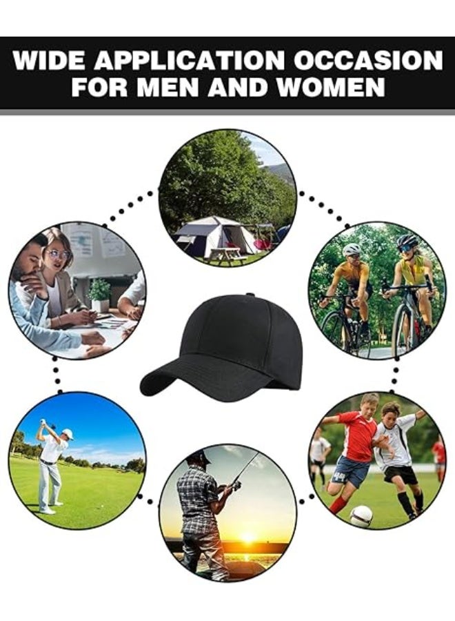 1PCS Men and Women Baseball Cap Plain Blank Adjustable Classic Baseball Hat Cap 100% Cotton Golf Dad Hat(Black) - Image 4