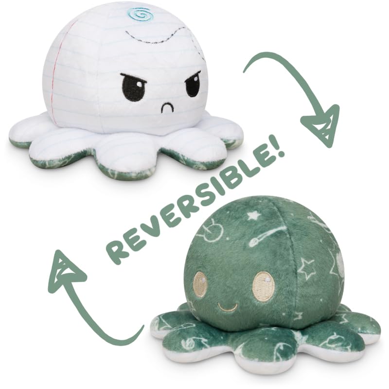 TeeTurtle - The Original Reversible Octopus Plushie - Chalkboard + Notebook - Cute Sensory Fidget Stuffed Animals That Show Your Mood - Perfect for Back to School! - Image 3