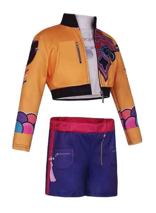 Halamodo مجموعة فتيات كي -بي -بي، مجموعة أزياء لومي كوزبلاي، أزياء المطربة الشعبية المطبوعة للأداء، مجموعة ملابس أداء مسرح رقص الفتيات، أزياء حفلة لعب الأدوار، مناسبة لأداء المسرح، حفلات المواضيع، عروض المواهب وأوقات مختلفة، بالنسبة لعمر 3-10 أزياء أداء الأطفال - Image 3