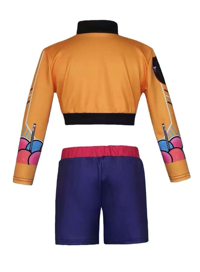 Halamodo مجموعة فتيات كي -بي -بي، مجموعة أزياء لومي كوزبلاي، أزياء المطربة الشعبية المطبوعة للأداء، مجموعة ملابس أداء مسرح رقص الفتيات، أزياء حفلة لعب الأدوار، مناسبة لأداء المسرح، حفلات المواضيع، عروض المواهب وأوقات مختلفة، بالنسبة لعمر 3-10 أزياء أداء الأطفال - Image 4