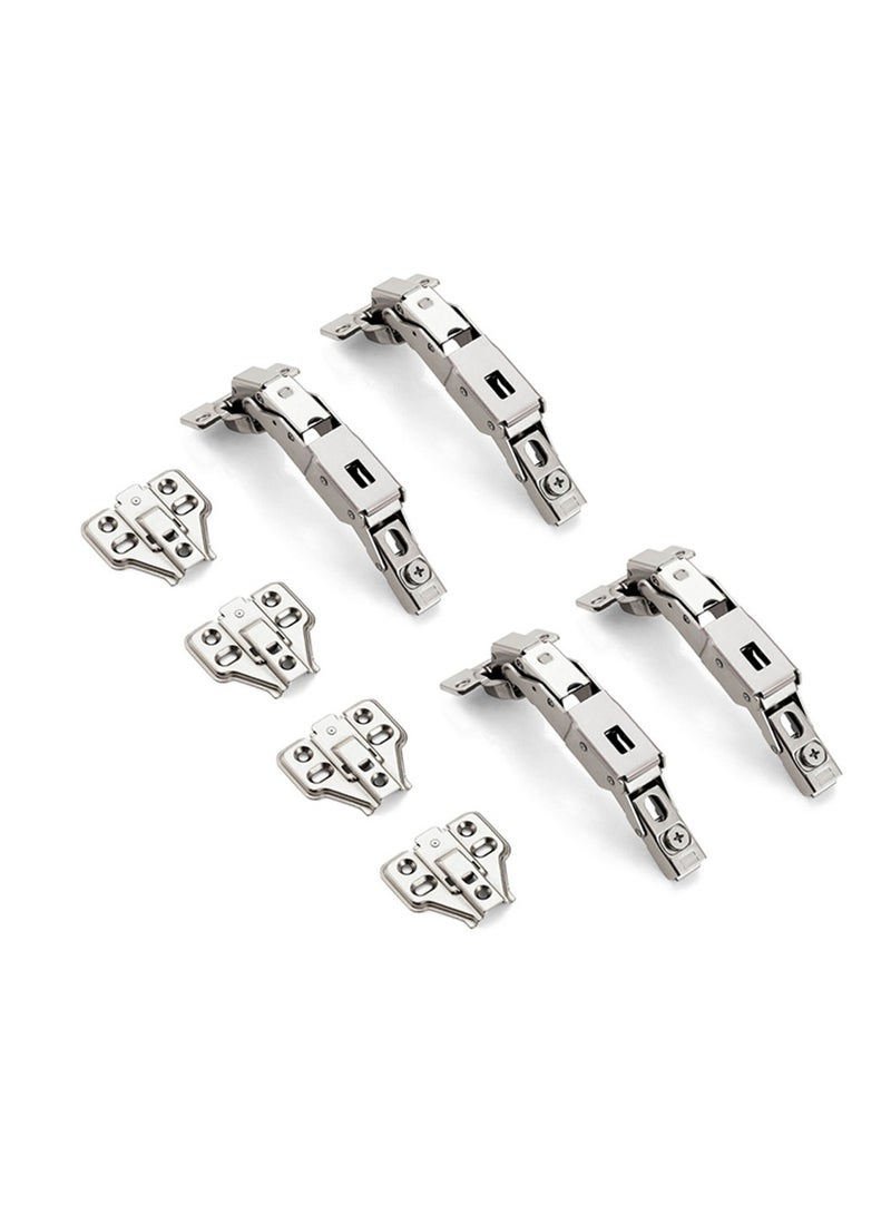 STARKE Pack of 4 Full Overlay Soft Close Cabinet Door Hinge Electroplated, Fast Mounted Buffering Hinge 165 Degree Opening Angle, Anti Rust - Complete with Screws.  - Image 1