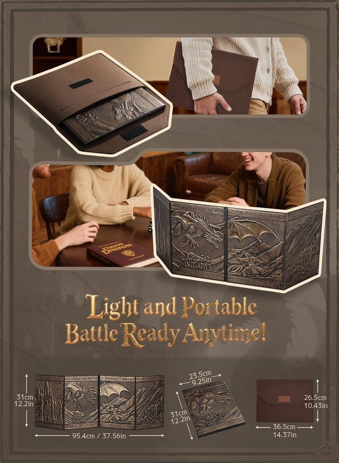Trymaker Dm Screen 5e, DND Dungeon Master Screen Faux Leather, Gm Screen, D&D Dungeons and Dragon Accessories Gift - Image 5