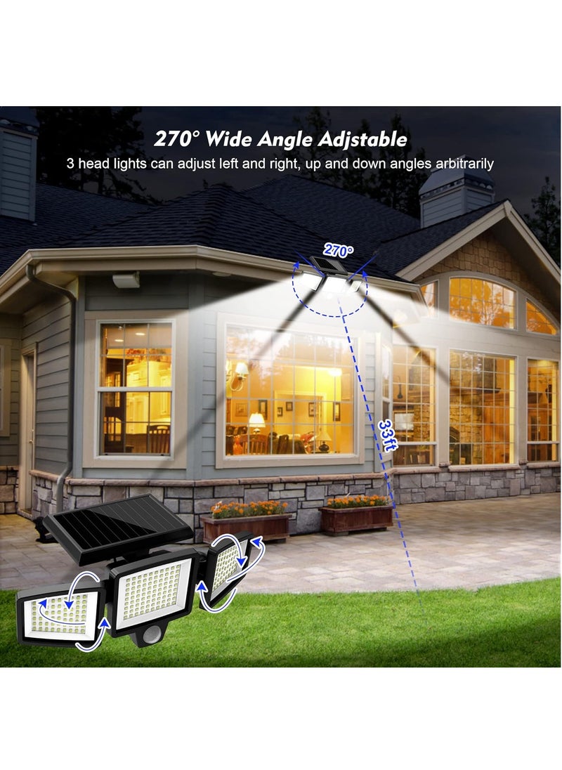 ماركة غير محددة أضواء الشمس للخارج، 210 خرزات LED 2500LM أضواء الحركة مع التحكم عن بعد، IP65 مقاوم للماء، 3 أضواء أمان LED ، إضاءة زاوية واسعة 360° مع 3 أوضاع، حزمة من 2  - Image 3