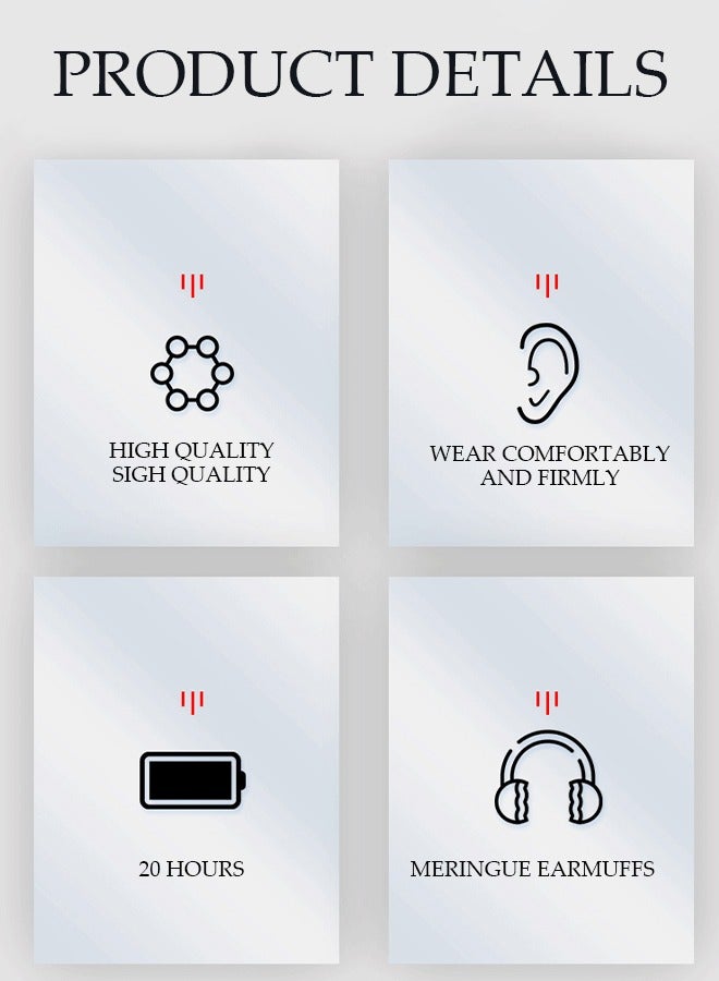 DUNISO Vintage Bluetooth Headphones With Over Ear Wireless Gaming Headphones with HiFi Stereo Headphones with Microphone and Soft Earpads for Cellphone PC Home Office - Image 4