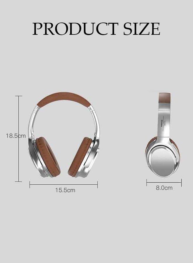 DUNISO Vintage Bluetooth Headphones With Over Ear Wireless Gaming Headphones with HiFi Stereo Headphones with Microphone and Soft Earpads for Cellphone PC Home Office - Image 5