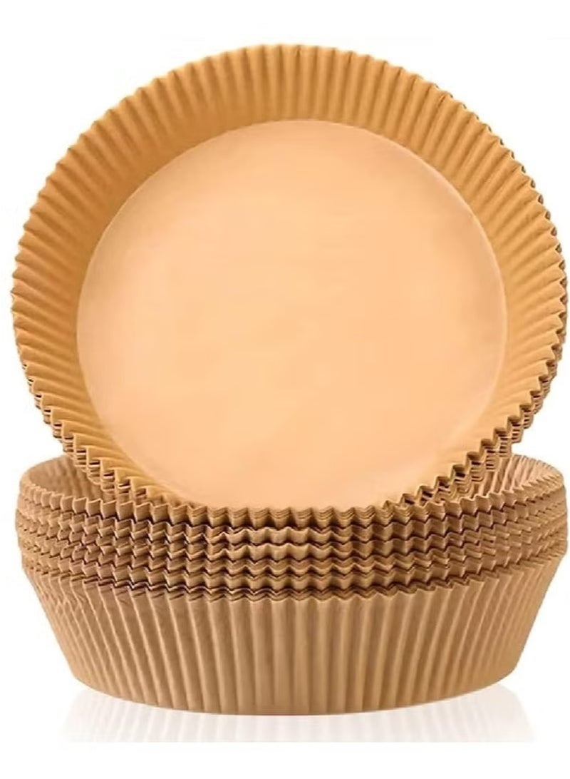 بطانة ورقية يمكن التخلص منها للمقلاة الهوائية ، ورق طهي للمقلاة الهوائية ، بطانات غير لاصقة للمقلاة الهوائية ، ورق خبز للمقلاة الهوائية مقاوم للزيت ، ورق خبز صالح للأغذية للخبز والتحميص في الميكروويف 6.3 بوصة (25 قطعة) - Image 1