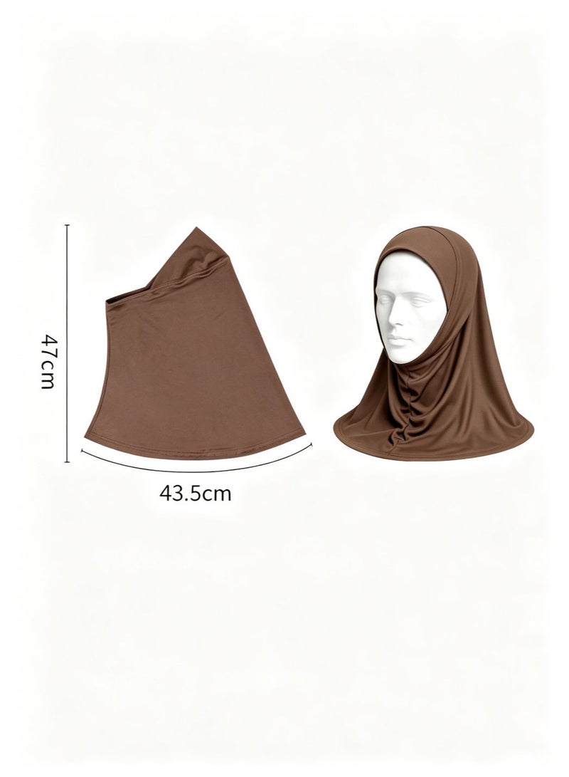 أوتيليوس 2-حجاب إسلامي للنساء عباية وشاح ناعم وجيد التهوية مع تغطية كاملة للرقبة - Image 3