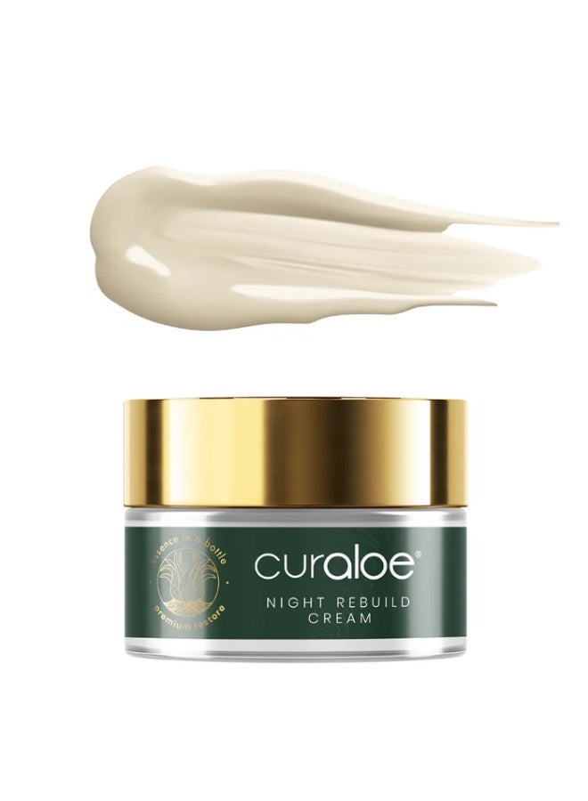 Curaloe Premium Aloe Vera Night Rebuild Cream 50ml - Image 3