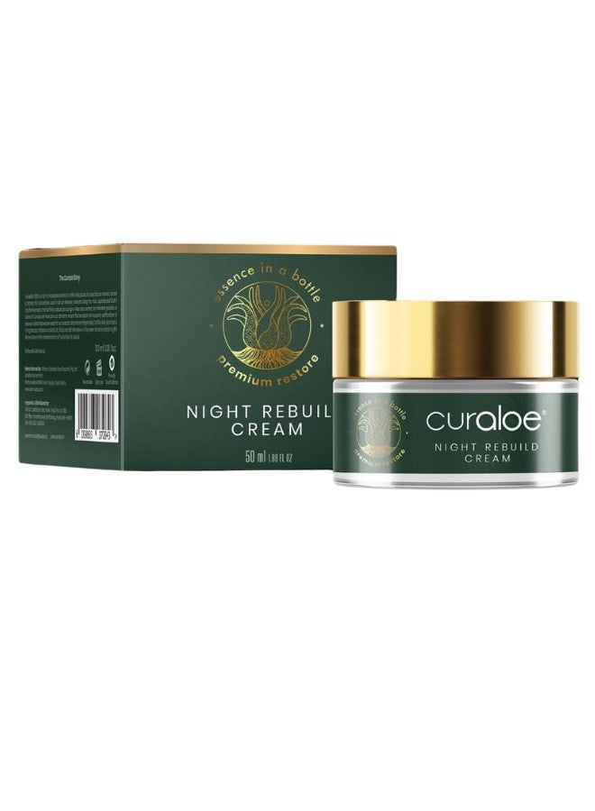 Curaloe Premium Aloe Vera Night Rebuild Cream 50ml - Image 2