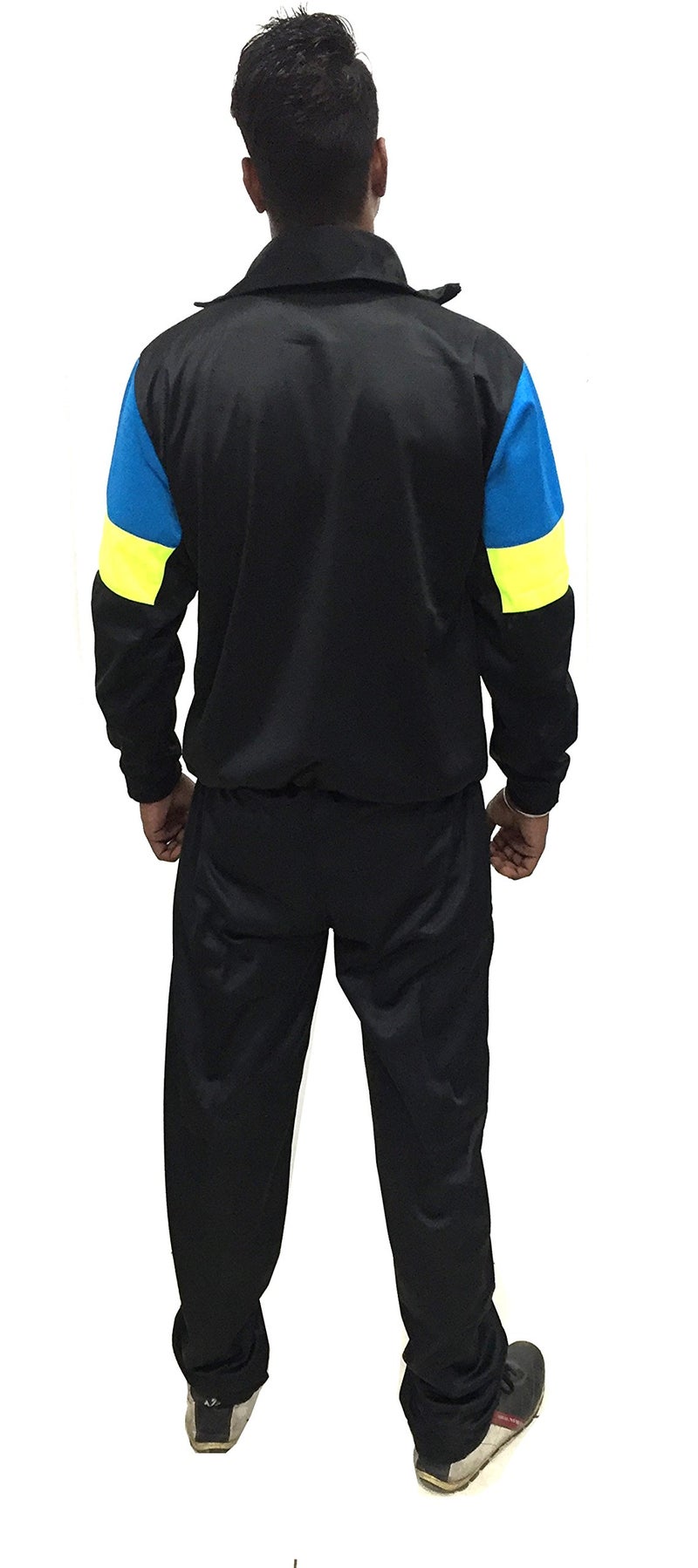 Protoner Men’s Stylish Track Suit – Blue & Black with Neon Stripe | Full Sleeve Zipper Jacket & Track Pant Set | Comfortable Sportswear for Gym, Jogging & Casual Wear XXXL - Image 3