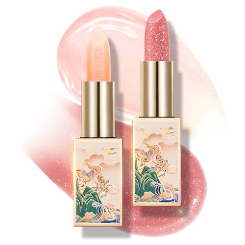 CATKIN Lip Balm Color Tinted Lipstick Ultra Hydrating Lip Deep Moistrurize Lip Care with Vitamin E Nourishing For Cracked & Dry Lips 0.12 oz 2pcs (01+10) - Image 1