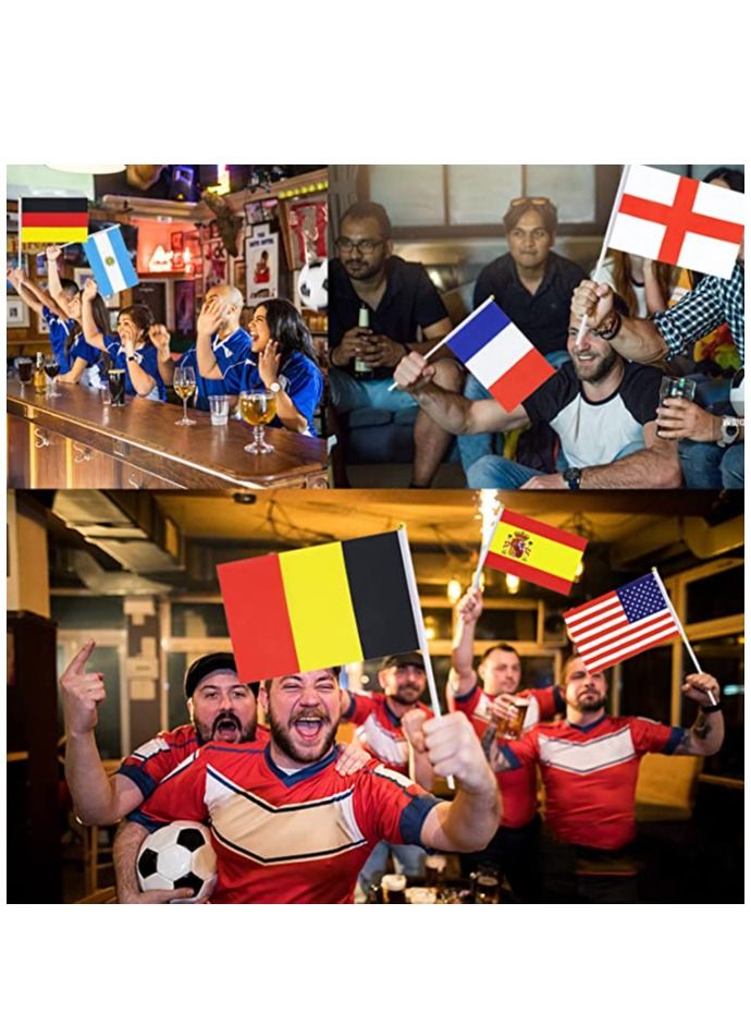 FIFA World Cup 2022 Flags  32 pcs All Participating National Teams Flags in Hand Decorations Flags for Match Football Party Restaurant Bar Decoration - Image 3