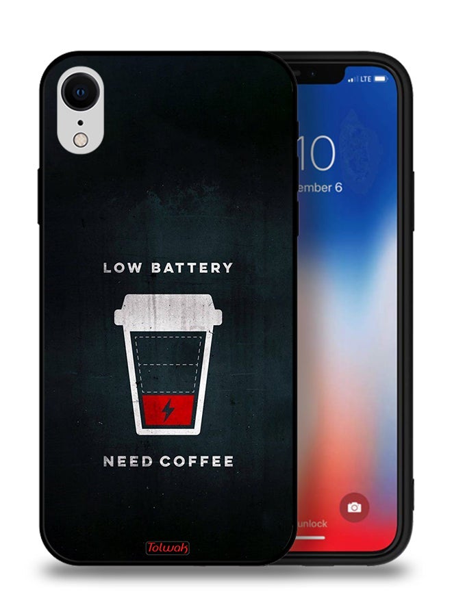 Tolwak Apple iPhone XR Protective Case Low Battery Need Coffee - Image 1
