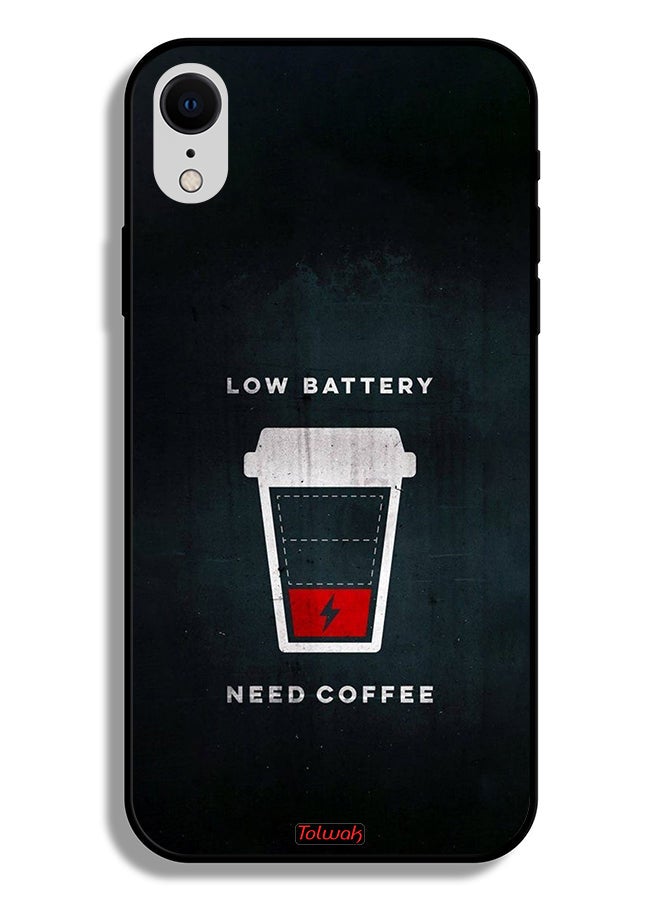 Tolwak Apple iPhone XR Protective Case Low Battery Need Coffee - Image 2