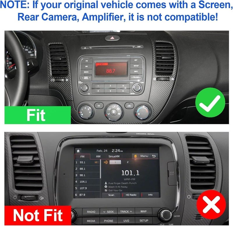 PHEZEN Car Stereo Radio Fit for Kia Forte K3 Cerato 2013 2014 2015 2016 2017 2018, 9 inch Touchscreen Car Radio with Carplay Android Auto w/WiFi GPS Navigation Bluetooth FM SWC Backup Camera - 2+32G - Image 2