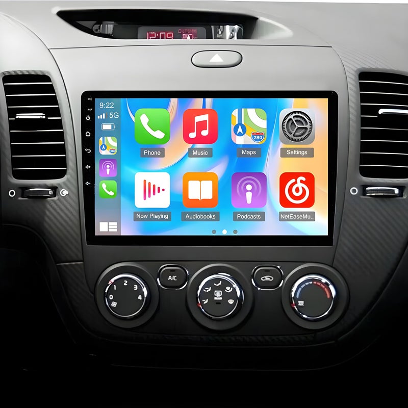 PHEZEN Car Stereo Radio Fit for Kia Forte K3 Cerato 2013 2014 2015 2016 2017 2018, 9 inch Touchscreen Car Radio with Carplay Android Auto w/WiFi GPS Navigation Bluetooth FM SWC Backup Camera - 2+32G - Image 1