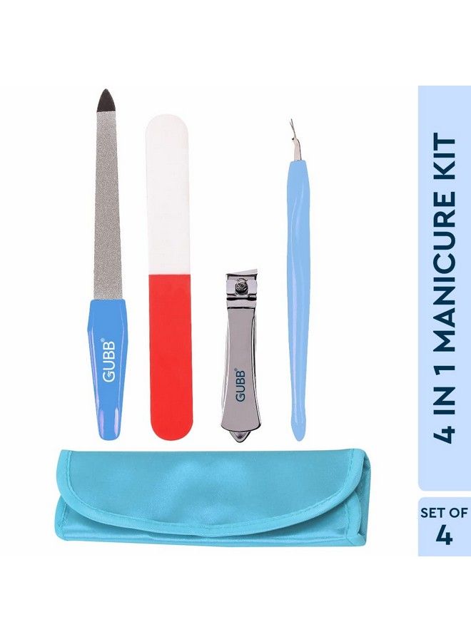 GUBB Manicure Kit 4 In 1 Nail Clipper Nail Filer Nail Buffer & Cuticle Remover - Image 3