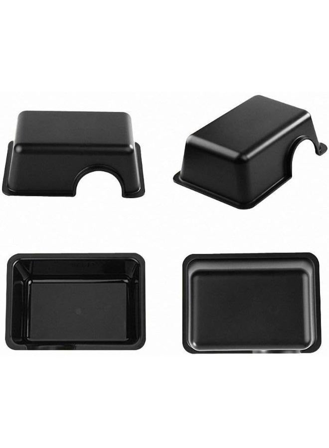 NomoyPet صندوق إخفاء الزواحف البلاستيكي الأسود، ثعبان إخفاء كهف الزواحف لثعابين السحلية الفهد أبو بريص والكرة بيثون B&K - Image 4