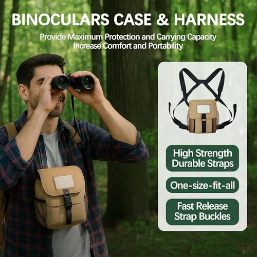GLLYSION 15x54 Binoculars for Adults High Powered with Harness, Phone Adapter and Bluetooth Camera Remote - Super Bright Waterproof Binoculars for Bird Watching Hiking Cruise Travel Stargazing - Image 4
