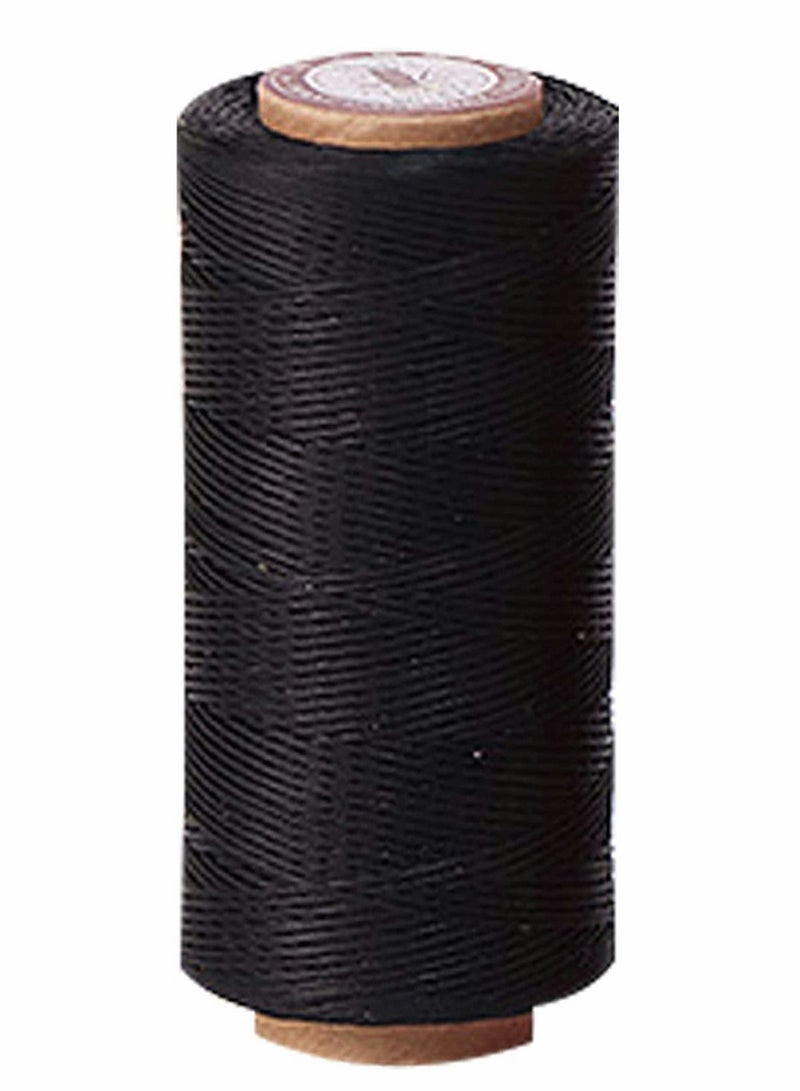 Y&D 150D Waxed Cords Polyester Sewing Thread All Purpose Flat Wax ing Strings for Bookbinding Macrame Handcraft DIY Bracelets (Black)  - Image 1