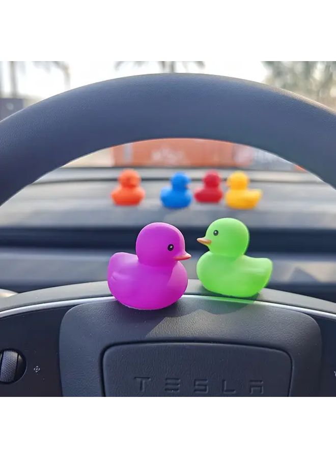 30 Rainbow Duck Car Ornaments Dashboard Decor Cruise Hide N Seek Kindness Gift - Image 2