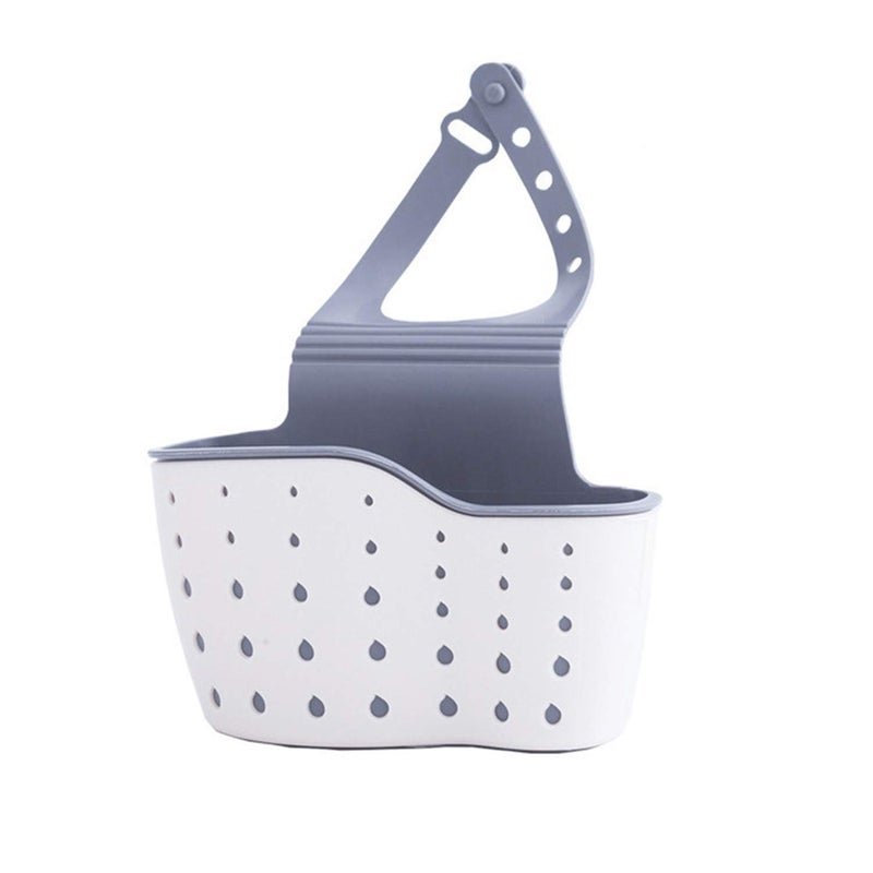 Yyaaloa Sink Basket Sink Strainers Basket Corner Sponge Caddy For Kitchen Sink Kitchen Drain Shelf Sink Storage Holder (Style 2- Sage Green And Gray) - Image 1