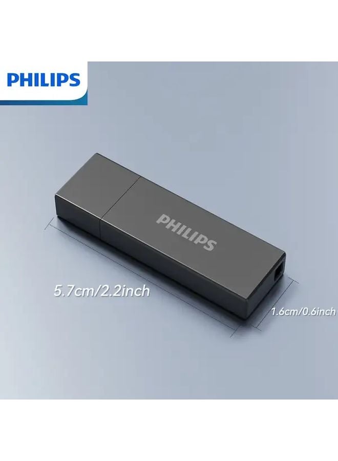 Philips 3 2 USB Flash Drive 256GB Gray with Dust Cover Portable for Office Travel - Image 3