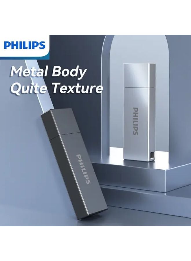 Philips 3 2 USB Flash Drive 256GB Gray with Dust Cover Portable for Office Travel - Image 2