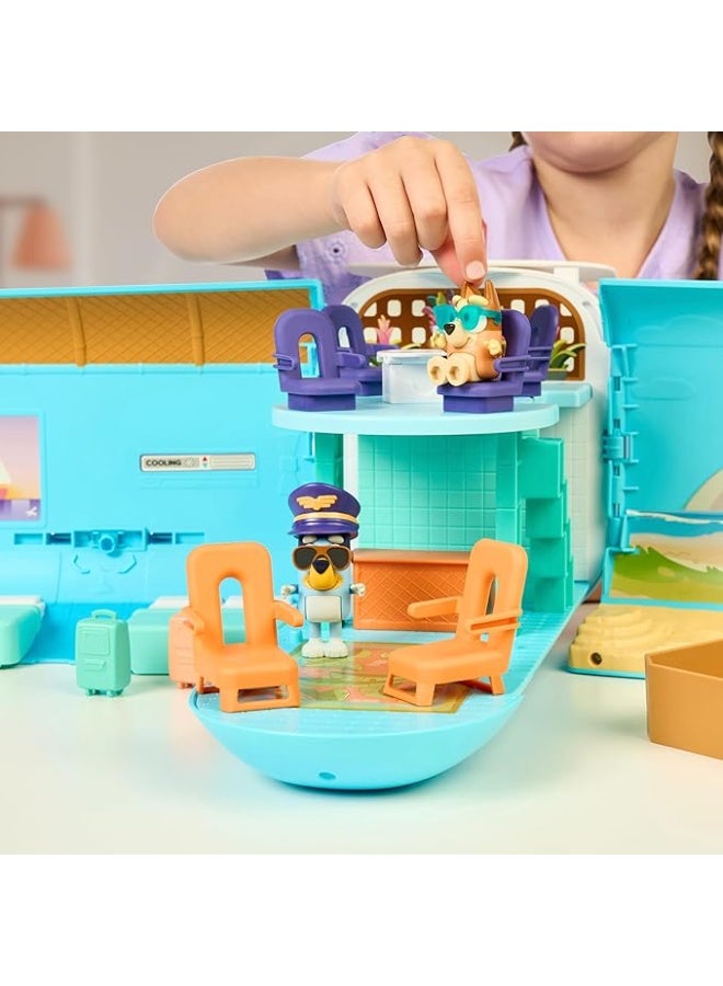 بلوي مجموعة لعب بلووي 3 في 1 طائرة قابلة للتحول | تتحول من طائرة إلى منتجع وقارب | منتجع عطلات بعرض 70 سم مع أكثر من 25 صوتًا وعبارة | لعبة خيالية ممتعة للأطفال - Image 5