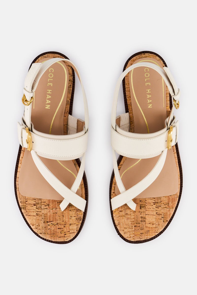 COLE HAAN Women Medium Anica Lux Adjustable Buckle Sandals, Ivory - Image 2