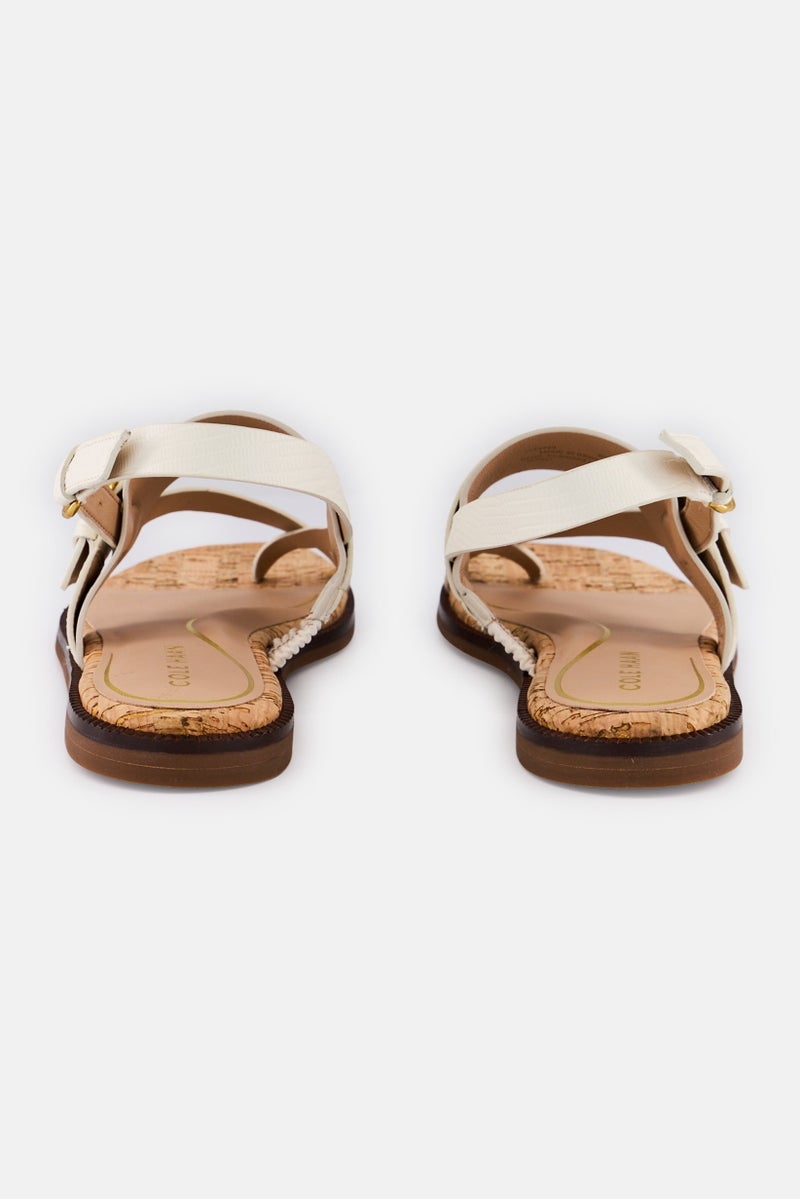 COLE HAAN Women Medium Anica Lux Adjustable Buckle Sandals, Ivory - Image 4