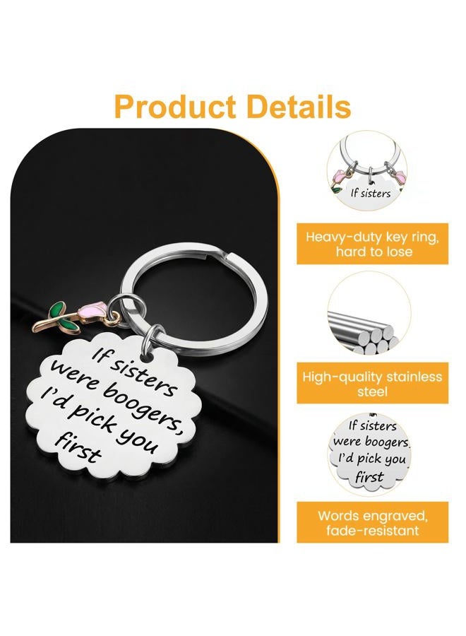 iJuqi Sister Christmas Gifts from Sisters - Big Middle Little Sisters Keychain Birthday Gifts for Sister, Yellow, M - Image 3