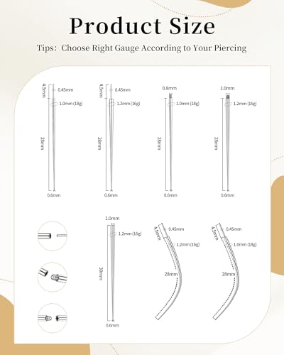 BACUTHY 16G 18G Piercing Taper Ball Grabber Tool for Changing Jewelry -Flat Back Earrings Applicator Tool, Threadless Insertion Pin Thread Assistant Tool, Body Piercing Kit for Ear Nose Lip Eyebrow - Image 2