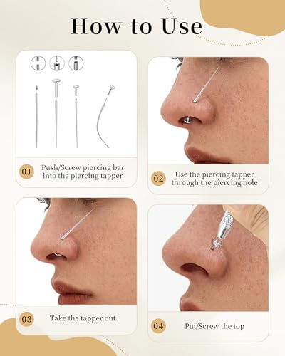 BACUTHY 16G 18G Piercing Taper Ball Grabber Tool for Changing Jewelry -Flat Back Earrings Applicator Tool, Threadless Insertion Pin Thread Assistant Tool, Body Piercing Kit for Ear Nose Lip Eyebrow - Image 4
