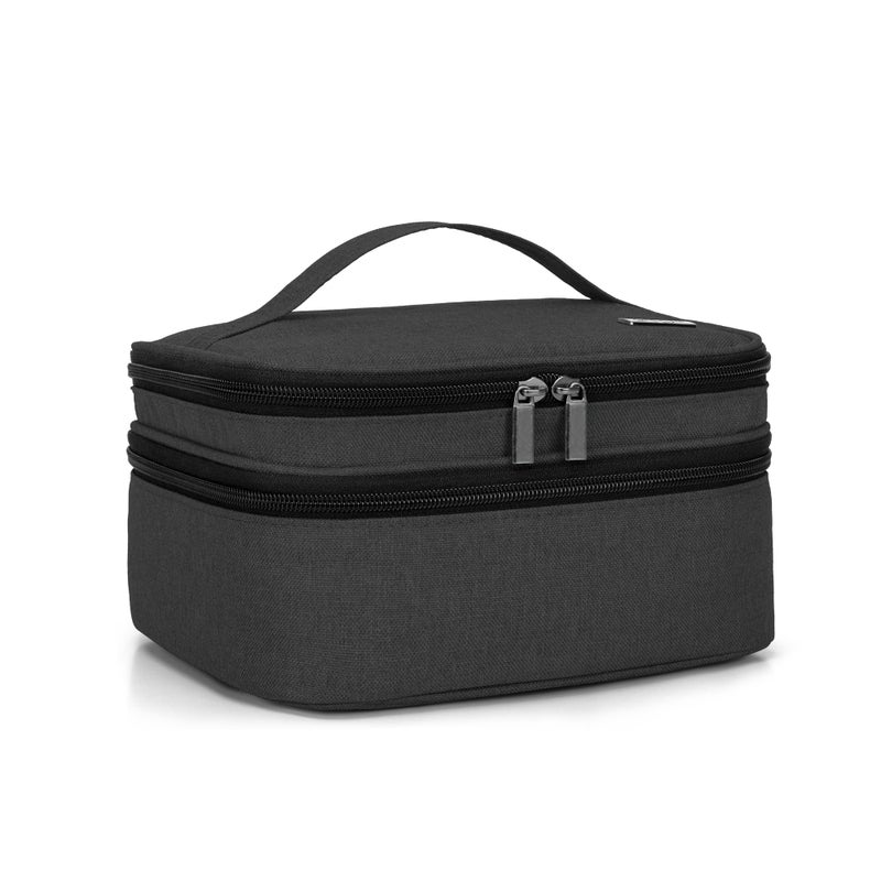 حقيبة لطلاء الأظافر LUXJA تحمل 30 زجاجة 15 مل 0.5 أونصة سائلة منظم ذو طبقتين لطلاء الأظافر ومجموعة العناية بالأظافر حقيبة سوداء فقط