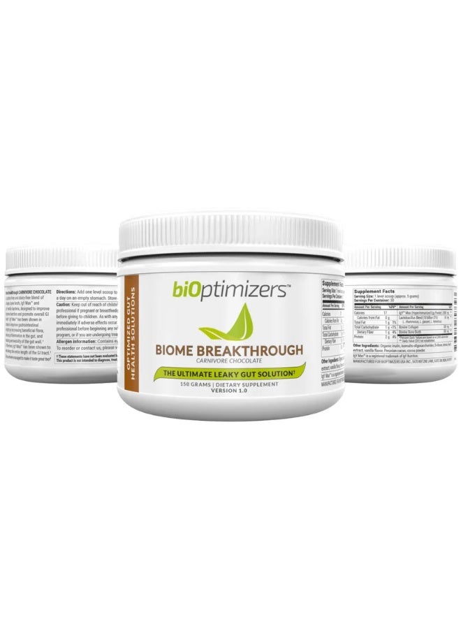 BiOptimizers Biome Breakthrough Chocolate 150g - Image 4