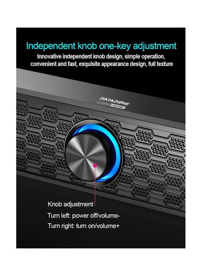 Datazone Audio System Computer Highest Quality Speaker with Contemporary Design And Excellent Sound Black - Image 3