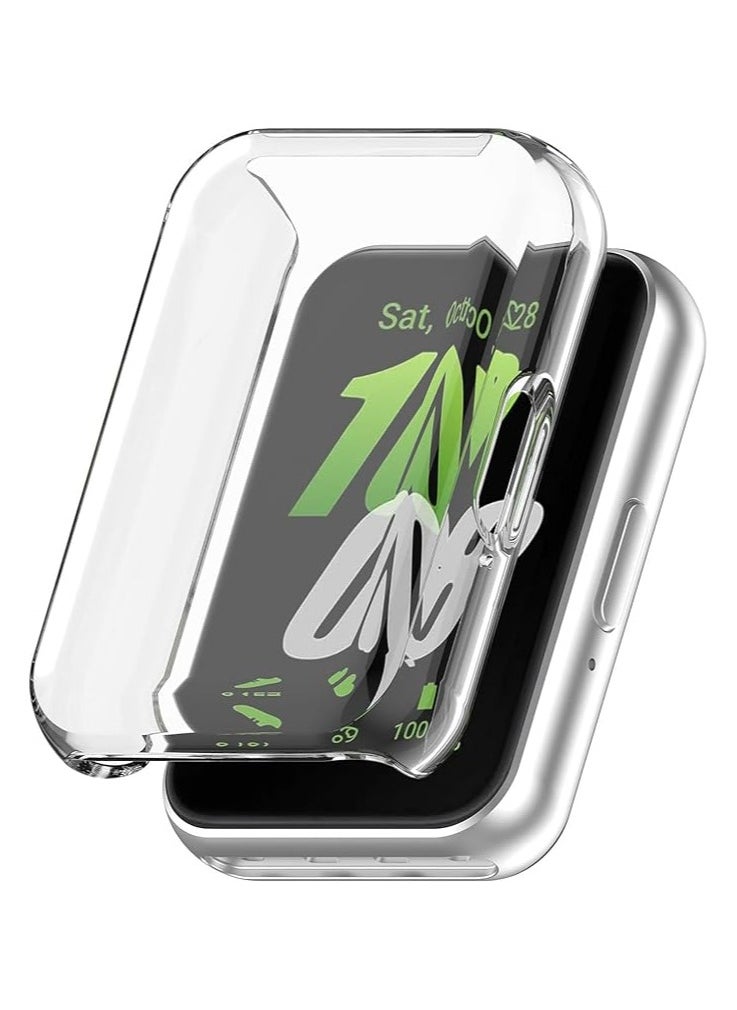 Generic Case Compatible with Samsung Galaxy Fit 3 All-Round Case with Built-in Screen Protector, Soft TPU Shockproof Cover, Slim Shock Absorption Protector (Clear) 