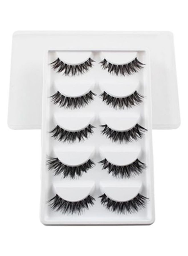 طقم فرش مكياج محمولة من 12 قطعة مع 5 أزواج من الرموش الصناعية متعدد الألوان - Image 2