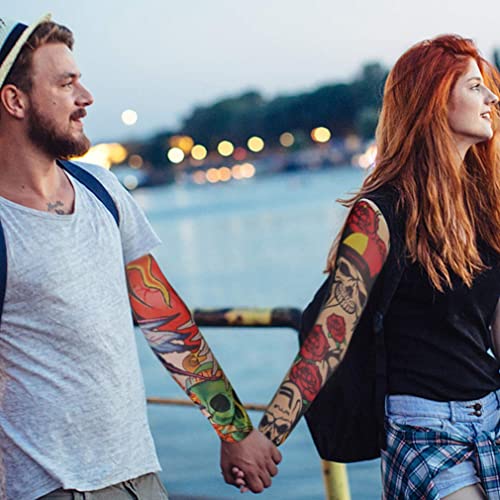 YARIEW 6Pcs Arm Sleeves Fake Tattoos Sleeves to Cover Arms Sun Protection Sleeve Covers for Men and Women (Set 6) - Image 5