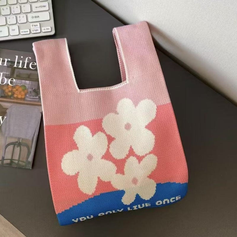 Knitted Bag Knitted Bag Women'S Handbag Woven Bag Tote Bag Various Hand Gift Bag - Image 5