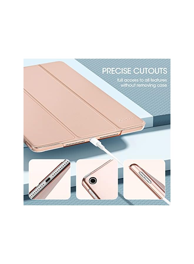 Procases Ipad 10.2 Case Ipad 9Th Generation 2021/ Ipad 8Th Generation 2020/ Ipad 7Th Generation 2019 Case, Slim Stand Hard Back Shell Protective Smart Cover Case For Ipad 10.2 Inch -Rosegold - Image 5