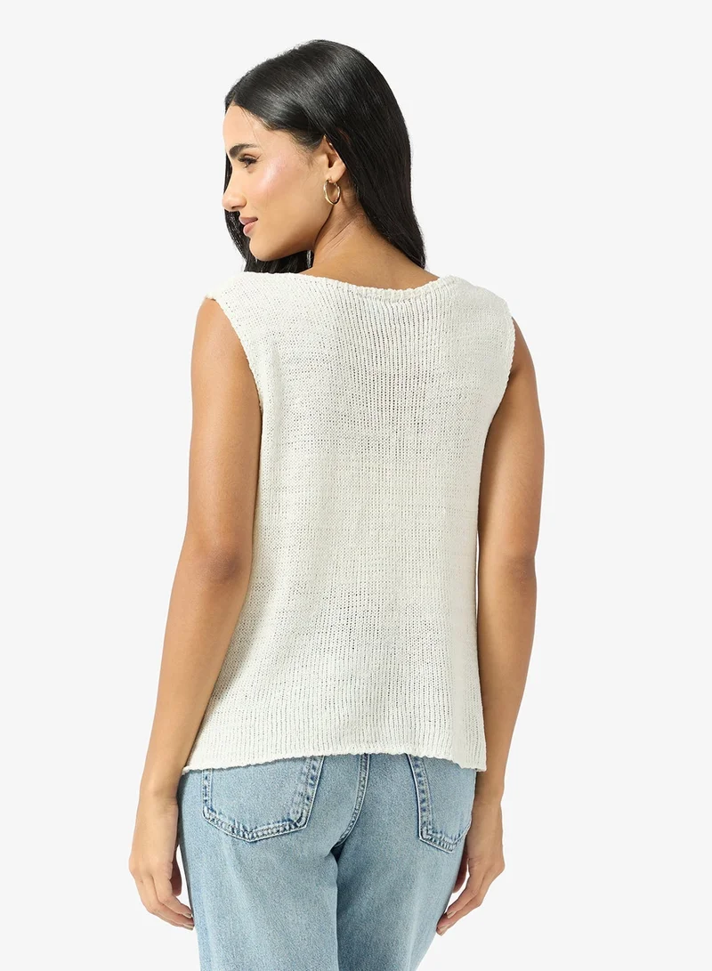 Ginger Knitted Button Up Vest