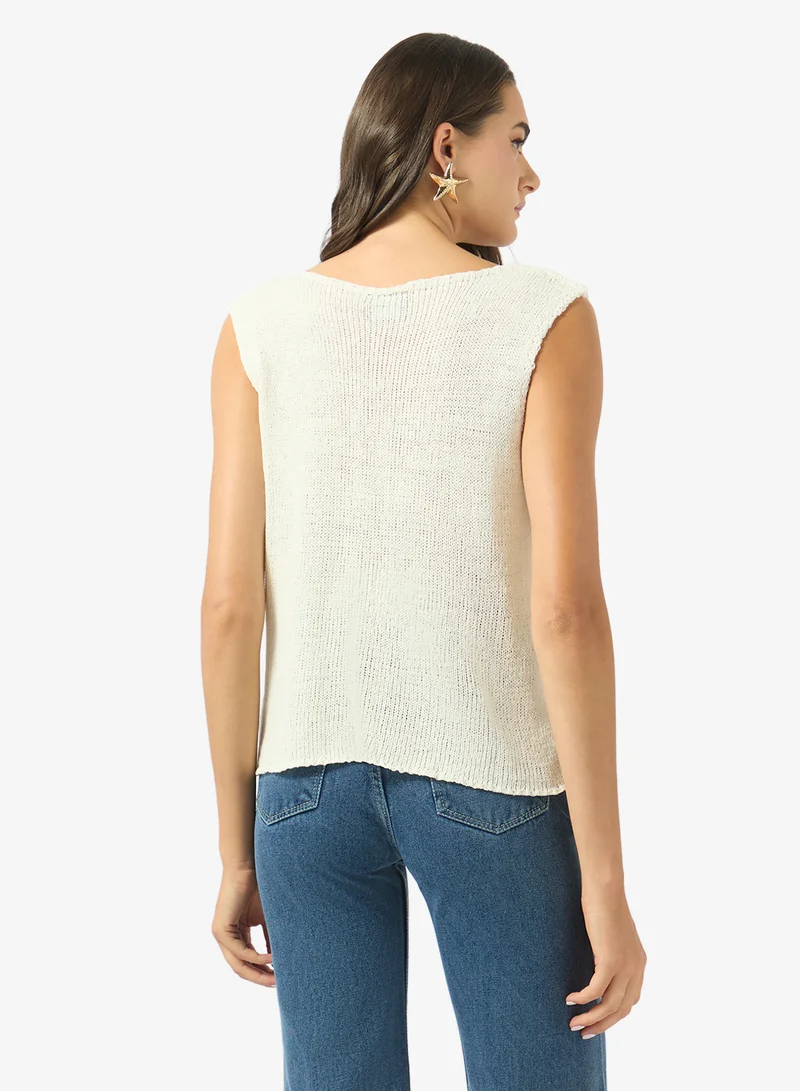 Ginger Knitted Button Up Vest