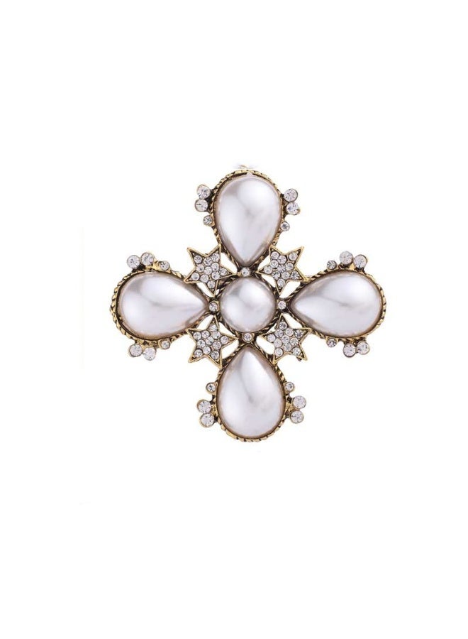 KUYING Retro Fashion Baroque Metal Brooch 