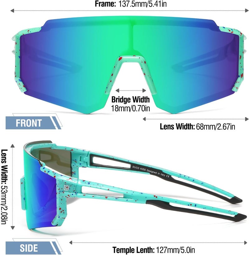 Duco Low wear optimized design Polarized Kids Sunglasses Youth Sports Cycling Shades Lightweight Frame UV400 Child Boys Girls Baseball SunGlasses DK310 Globally trusted quality - Image 3
