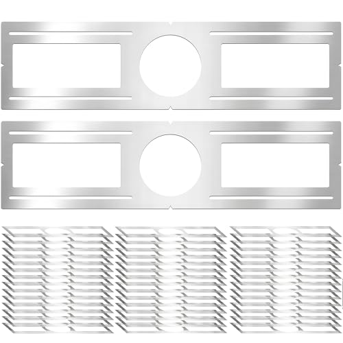 MULMART New Construction Mounting Plate, 4 Inch, LED Recessed Lighting Housing Kits, Flat Steel Rough in Bracket Fixture for LED Light Bar, 12PC Shallow Recessed Lighting Housing Plate - Image 1
