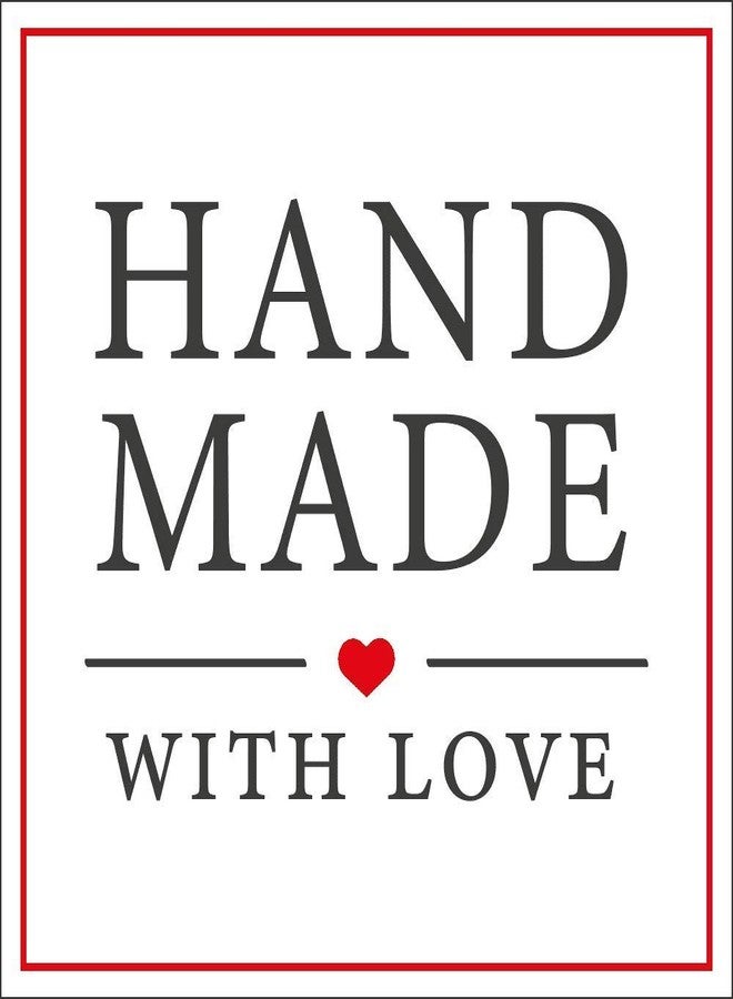 Atmiyamart Handmade with Love Square, Decorative Box Lable 200 pcs 1 inch - Image 2